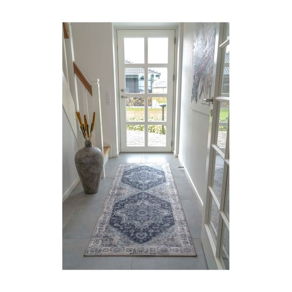 Modrý koberec běhoun 200x80 cm Havana - House Nordic-image-2
