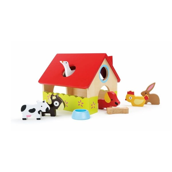 Dřevěný domeček na hraní s figurkami Legler Farm