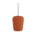 Závěsné svítidlo v terakotové barvě s textilním stínidlem ø 10 cm Bibury – Light & Living