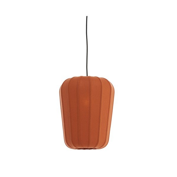 Závěsné svítidlo v terakotové barvě s textilním stínidlem ø 10 cm Bibury – Light & Living