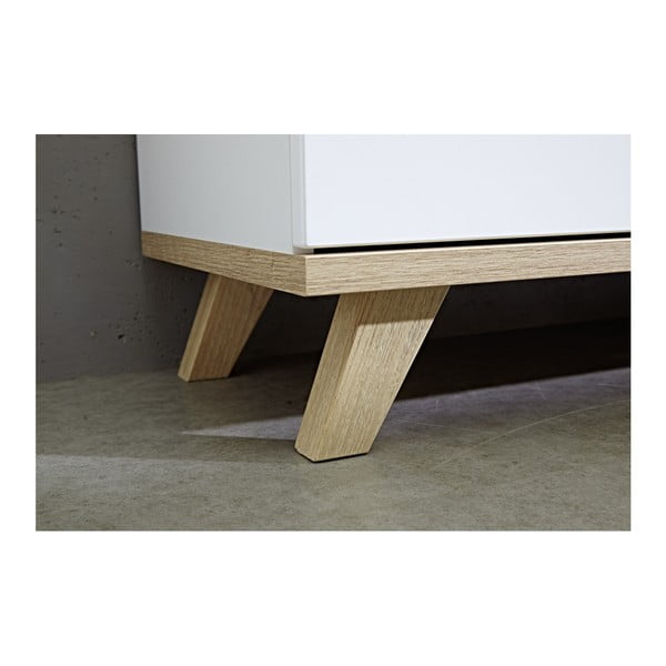 Bílá nízká komoda v dekoru dubu 192x85 cm Oslo - Germania-image-4