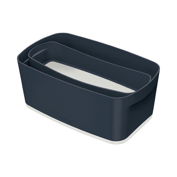 Šedý úložný box s víkem Leitz Cosy, objem 5 l-image-4