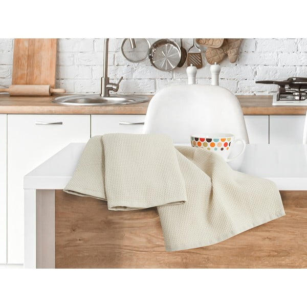 Bavlněné utěrky v sadě 3 ks 40x60 cm Wafle – B.E.S.-image-2