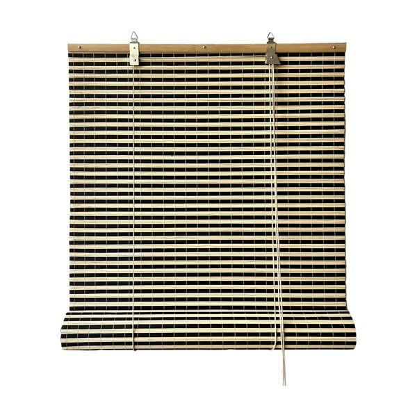 Černá/v přírodní barvě bambusová roleta 150x160 cm Vela – Gardinia