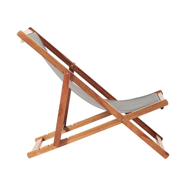 Šedé/v přírodní barvě dřevěné zahradní lehátko Dionysus – Bonami Essentials-image-3