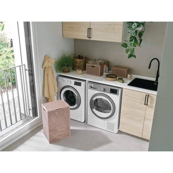 Starorůžový úložný box s víkem z recyklovaného plastu 28x28x28 cm Kaya Cube – Curver-image-4