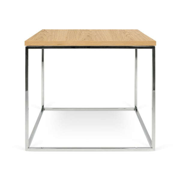 Konferenční stolek s chromovými nohami TemaHome Gleam, 50 x 50 cm