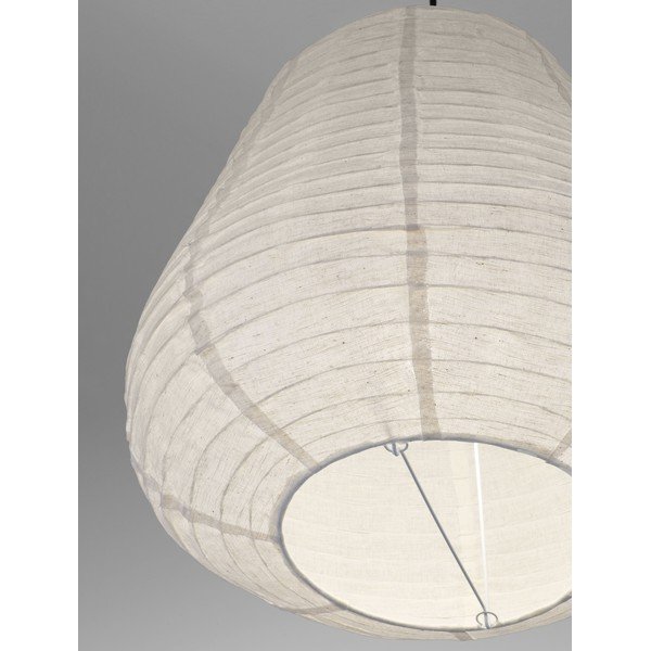 Bílé lněné závěsné svítidlo ø 50 cm Linnet – Nova Luce-image-2