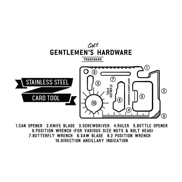 Multifunkční nástroj ve velikosti kreditky Gentlemen's Hardware -image-4