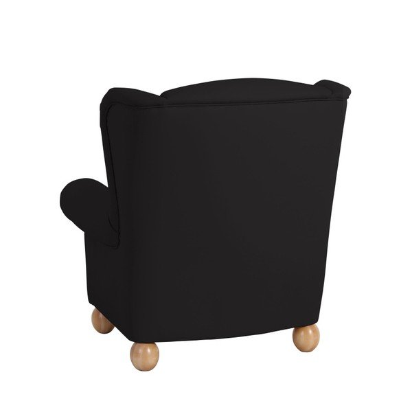 Černé křeslo ušák Max Winzer Monarch Black-image-1