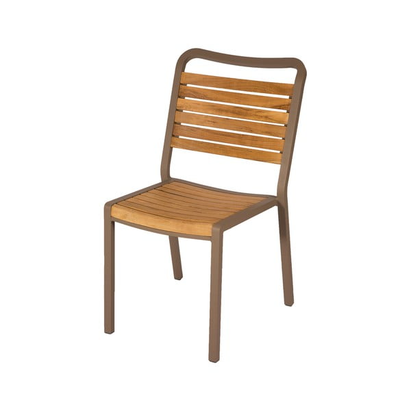 Sada 4 zahradních židlí z teakového dřeva Ezeis Typon