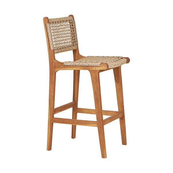 Barová židle z teakového dřeva v přírodní barvě (výška sedáku 60 cm) Derby – House Nordic-image-3