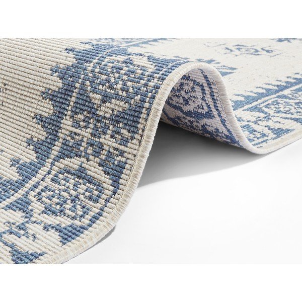 Modro-krémový venkovní koberec NORTHRUGS Duque, 80 x 250 cm-image-1