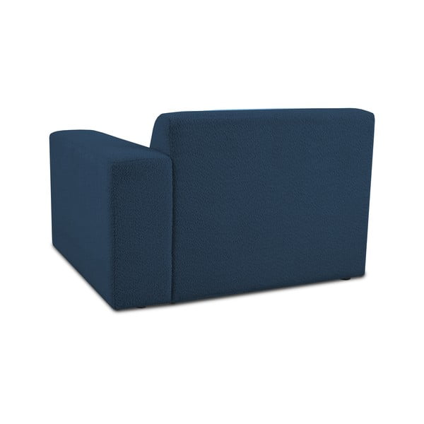 Tmavě modrý modul pohovky z textilie bouclé (pravý roh) Roxy – Scandic-image-2