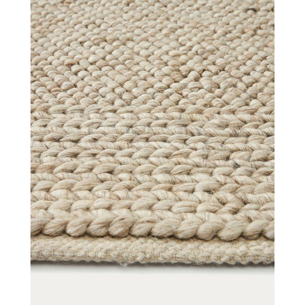 Krémový vlněný koberec 160x230 cm Minji – Kave Home-image-1