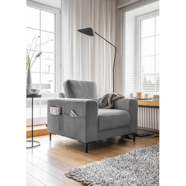 Šedé manšestrové křeslo Lofty Lilly – Miuform-image-2