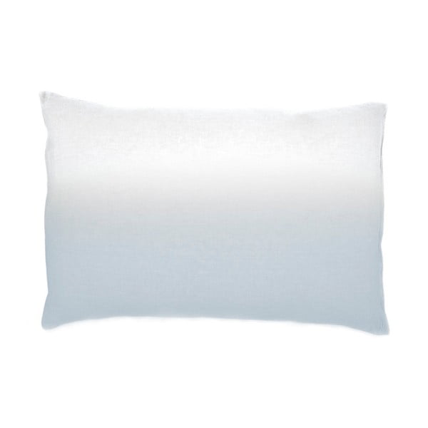 Světle modro-bílý povlak na polštář z bavlněného perkálu L'Officiel Interiors, 40 x 80 cm