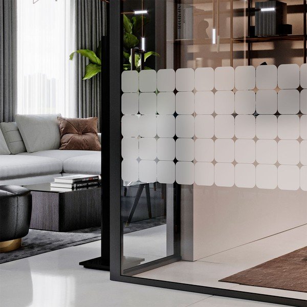 Samolepky v sadě na okno 50 ks 10x10 cm Square Blackout – Ambiance-image-3