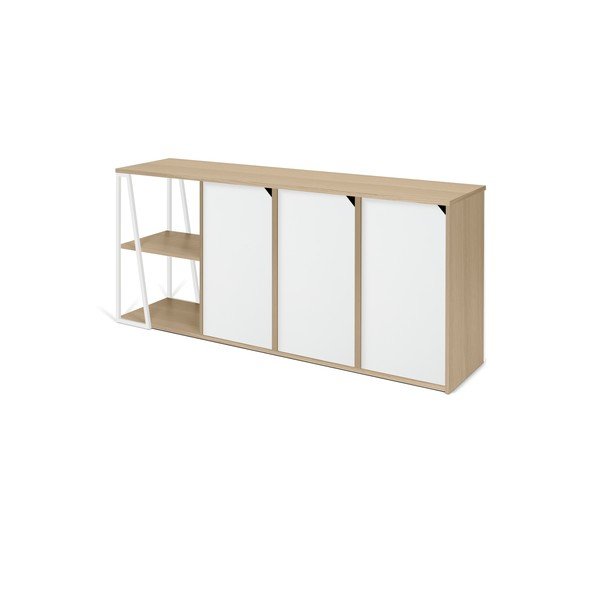 Bílá komoda TemaHome Albi, šířka 190 cm-image-4