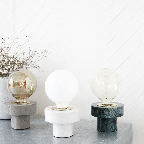 Stolní bílá lampa House Doctor White Marble-image-2