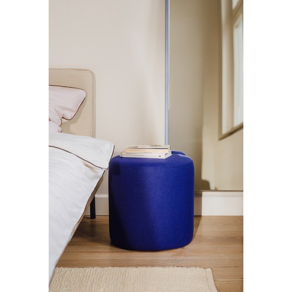 Modrý vlněný taburet Folk – noo.ma-image-4