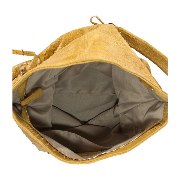 Žlutá kabelka z pravé kůže Andrea Cardone Edvige-image-3