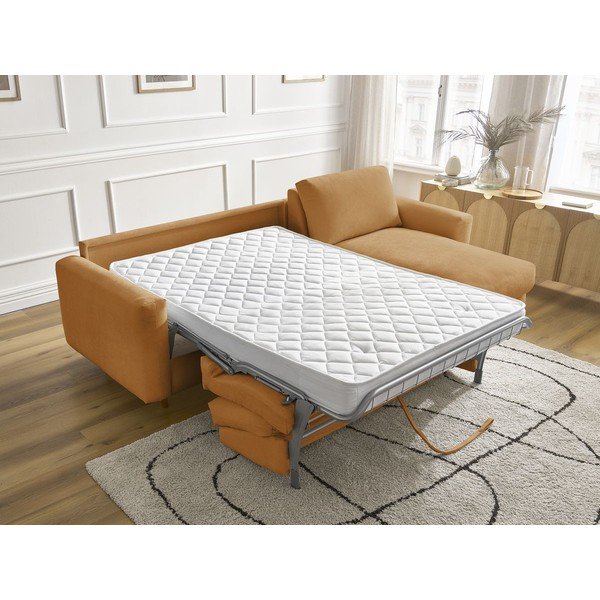 Rohová pohovka v hořčicové barvě Nouveau Cocoone – Bobochic Paris-image-1