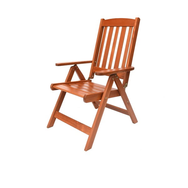 Hnědá dřevěná zahradní židle Luisa – Rojaplast-image-2