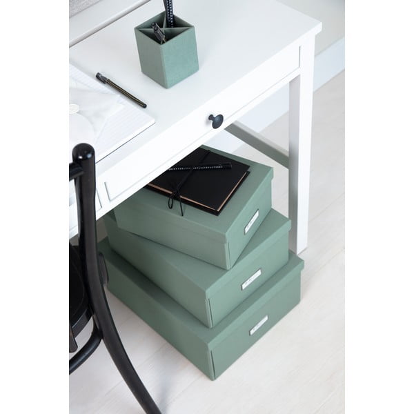 Kartonový úložný box zelenomodrý s víkem 34,5x45x18,5 cm Katrin Canvas Paper Laminate – Bigso-image-2