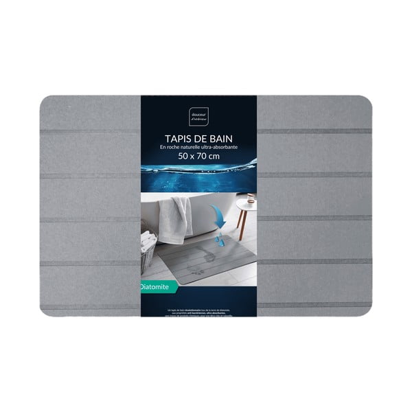 Šedá koupelnová předložka 50x70 cm Baline – douceur d'intérieur-image-3