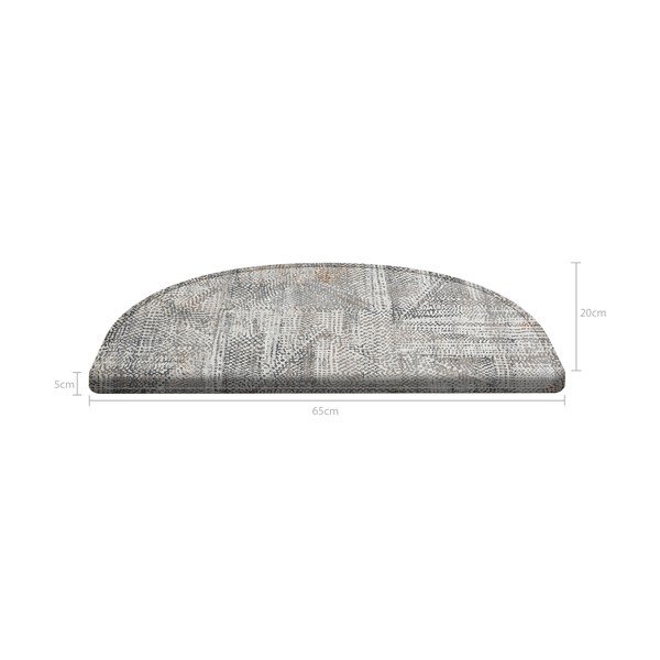 Šedé nášlapy na schody v sadě 16 ks 65x20 cm Horizon - Vitaus-image-4
