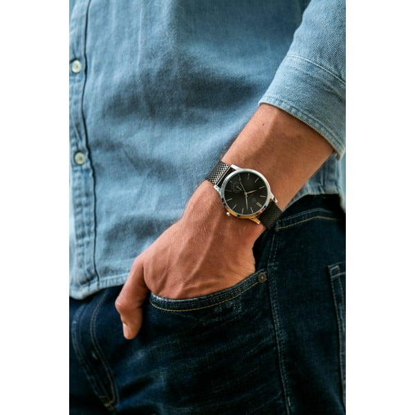 Pánské hodinky s páskem z nerezové oceli v černé barvě Paul McNeal Cassio-image-1