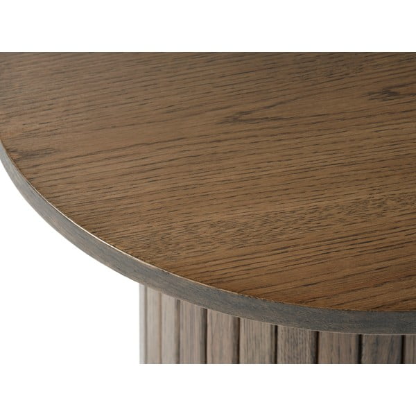 Kulatý odkládací stolek v dekoru dubu ø 50 cm Nola – Unique Furniture-image-3