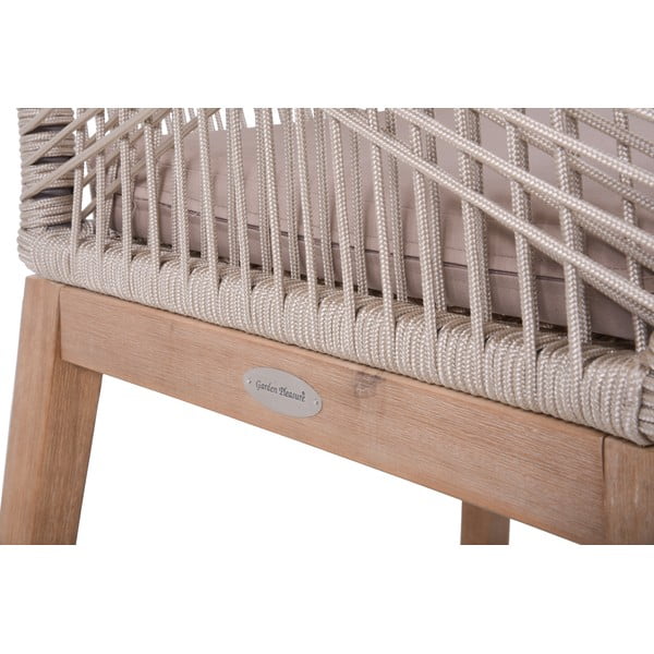 Béžová dřevěná zahradní židle Pomona – Garden Pleasure-image-2