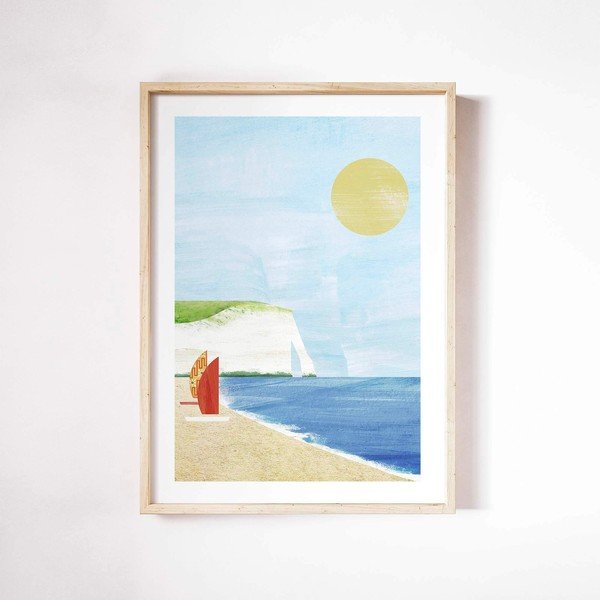 Plakát 30x40 cm Etretat Cliffs - Travelposter-image-2