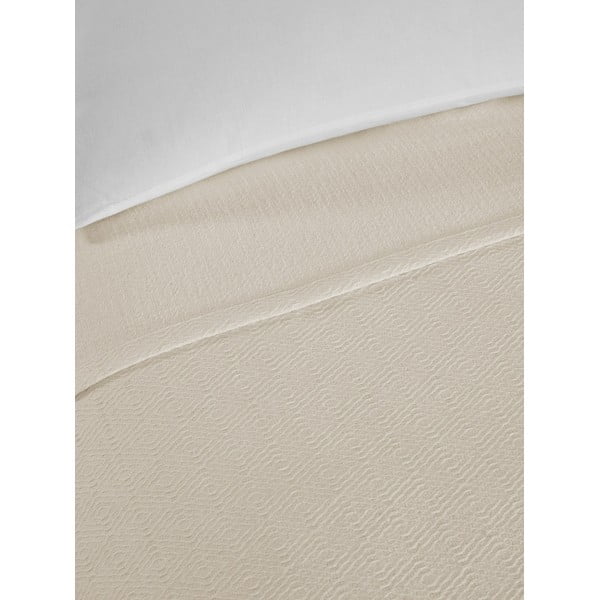 Krémový bavlněný přehoz na dvoulůžko 200x230 cm Serenity – Mijolnir-image-2