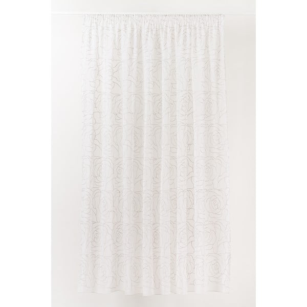 Bílo-šedá záclona 140x245 cm Amanda – Mendola Fabrics