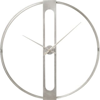 Nástěnné hodiny ve stříbrné barvě Kare Design Clip, průměr 60 cm