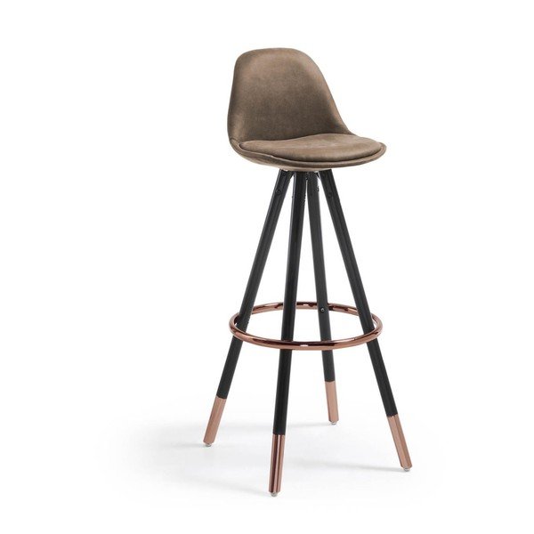 Hnědá barová židle (výška sedáku 75 cm) Slad – Kave Home