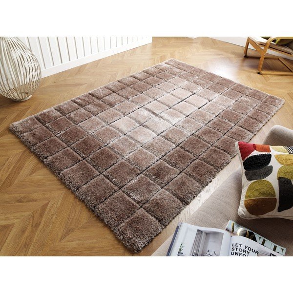 Hnědý koberec Flair Rugs Cube, 120 x 170 cm-image-4