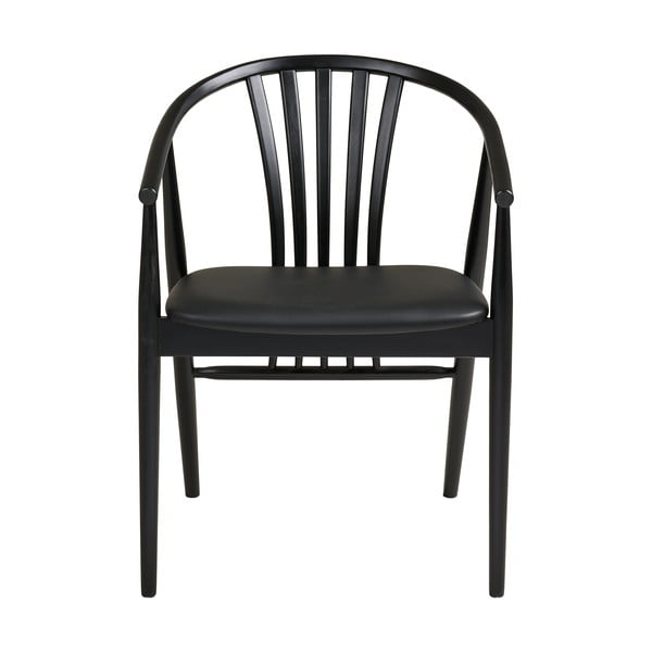 Černá jídelní židle s područkami z bukového dřeva Agustin – House Nordic-image-2