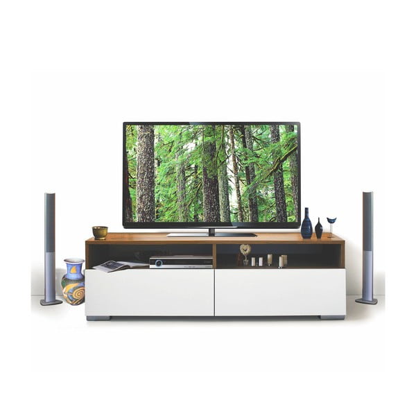 Televizní stolek Deco, bílý/samba