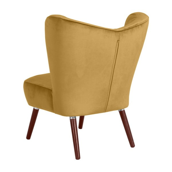 Žluté křeslo Max Winzer Sari Velvet-image-4
