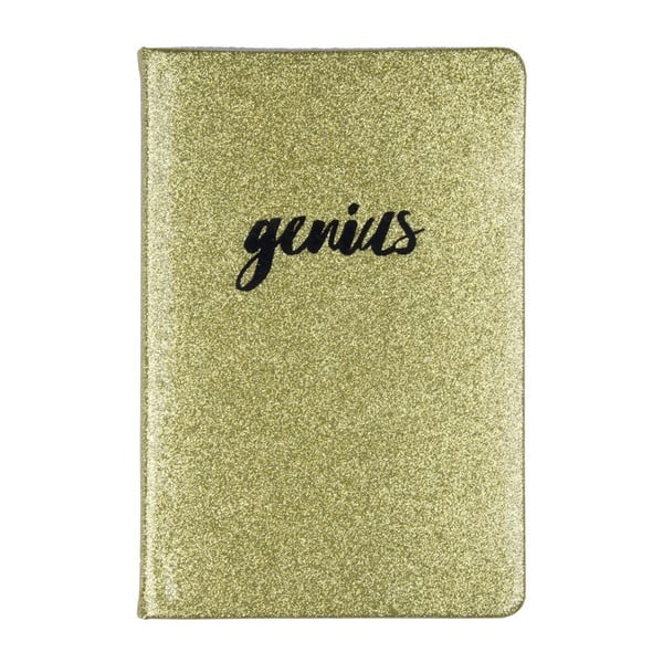 Zápisník s deskami ve zlaté barvě Tri-Coastal Design Genius, 96 stran