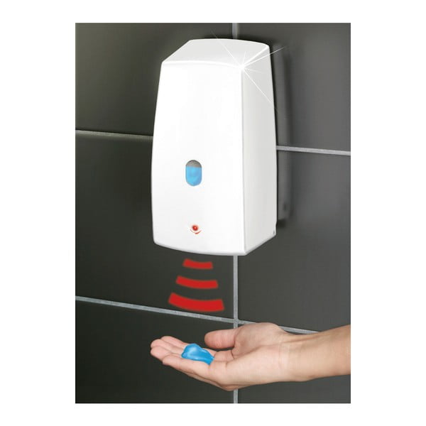 Bílý dávkovač tekutého mýdla na infračervené světlo Wenko Treviso-image-1