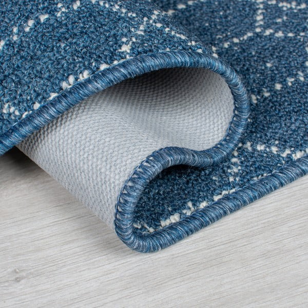 Tmavě modrý pratelný běhoun 57x230 cm Argyll – Flair Rugs-image-2