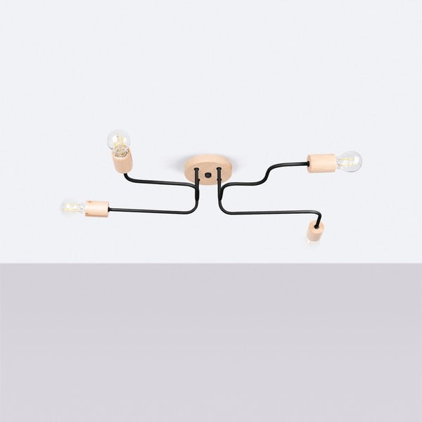 Stropní svítidlo v černo-přírodní barvě 58x75 cm Dazzle – Sollux-image-2