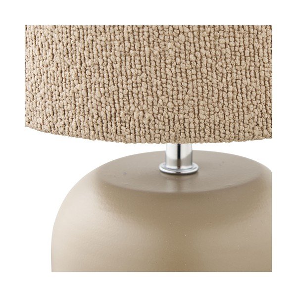 Béžová kovová stolní lampa s textilním stínidlem (výška 24 cm) Morley – House Nordic-image-3