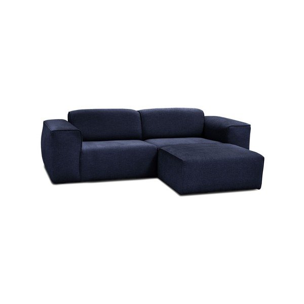 Modrá trojmístná pohovka s pufem Cosmopolitan Design Phoenix-image-1