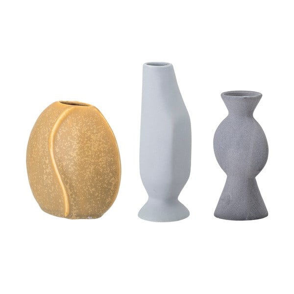 Ručně vyrobené vázy z kameniny v sadě 3 ks (výška 12,5 cm) Miacecilia – Bloomingville-image-4